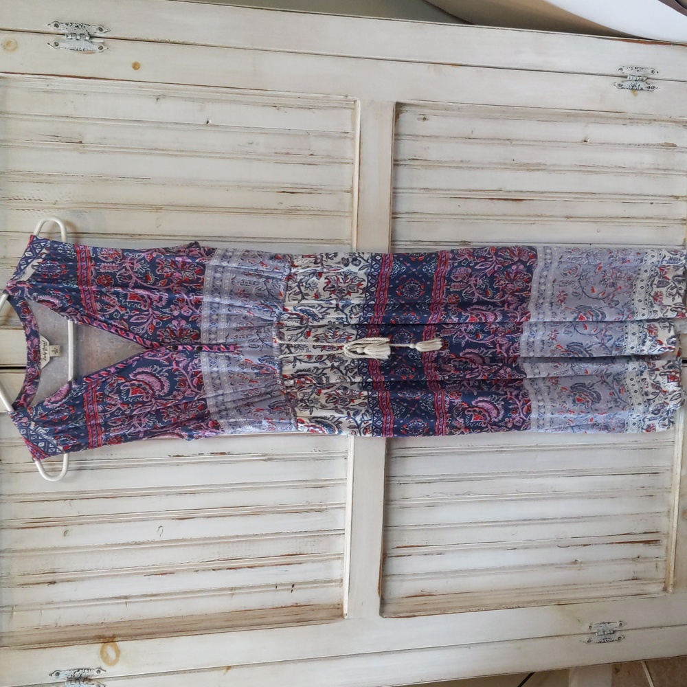 Lucky Brand, boho sleeveless knit dress. Size Small